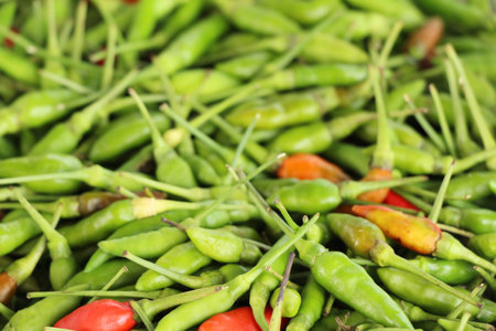 Fresh chilli for cooking at street food