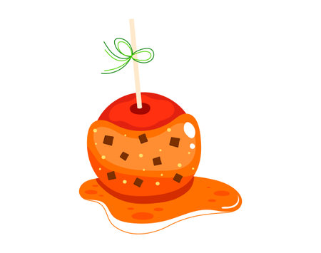 Christmas or Birthday celebration gingerbread cake and sweet traditional design cartoon style vector illustration, icon isolated on white. Delicious dessert, gingerbread food element dinner decorationのイラスト素材