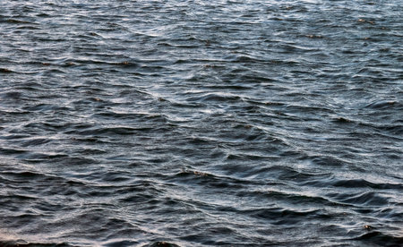 Ripple water surface, blue color natural background, ocean
