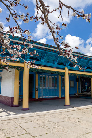 Dungan mosque in Karakol, Kyrgyzstan. Travel landmark