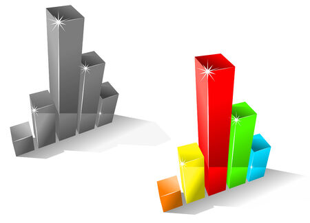 Growth graph for design and business conceptのイラスト素材