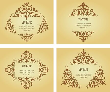 Flower patterns and borders for design and ornateのイラスト素材