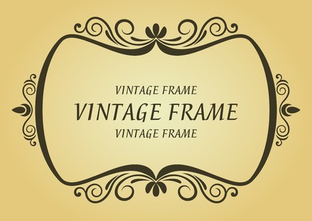 Vintage frame in victorian style for design as a backgroundのイラスト素材
