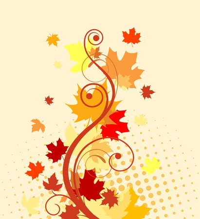 Autumn colorful leaves background for thanksgiving designのイラスト素材