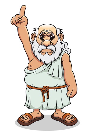 Ancient greek man in cartoon style for comics designのイラスト素材