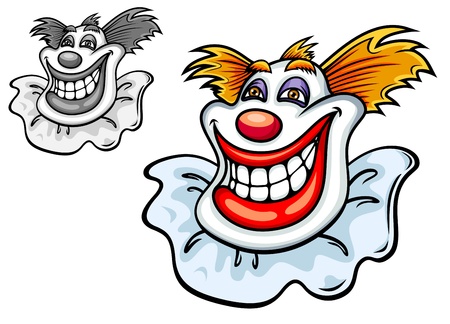 Old circus clown in cartoon style for entertainment designのイラスト素材