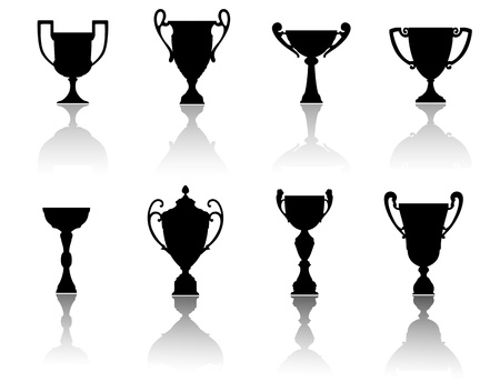 Sport cups and awards set for achievement or success concept designのイラスト素材