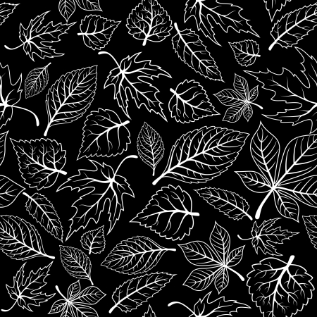 Seamless pattern with tree leaves for background or wallpaper designのイラスト素材
