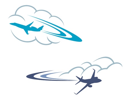 Airlanes in sky for aviation and travel designのイラスト素材