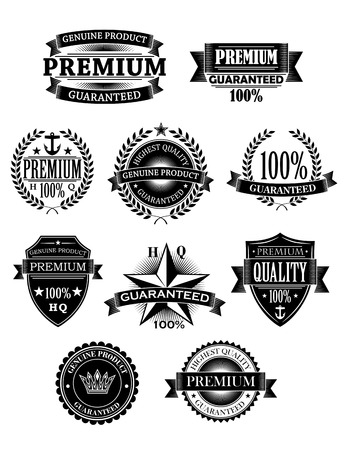 Banners and badges set for retail guarantee designのイラスト素材