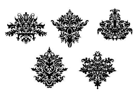 Decorative elements of damask pattern for designのイラスト素材