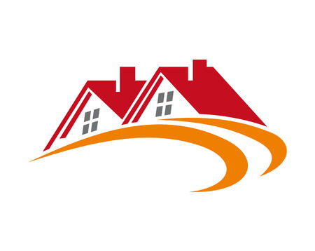 Elements of house roofs for real estate industry designのイラスト素材