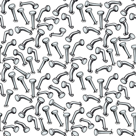 Seamless background pattern of bent nails のイラスト素材