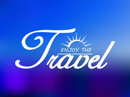 Travel header with shining sun on blue sea background for tourism or journey templateのイラスト素材