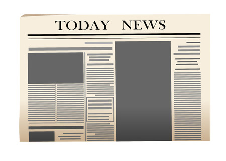 Newspaper icon isolated on white background for media designのイラスト素材