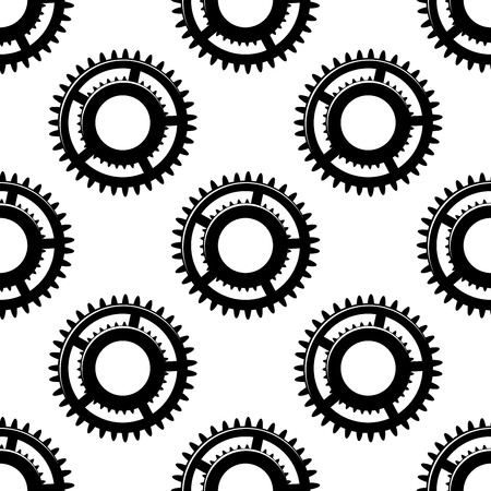 Gears and pinions seamless pattern for industrial designのイラスト素材