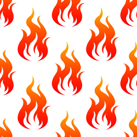 Leaping burning fiery flames seamless background pattern with a repeat motif in square formatのイラスト素材