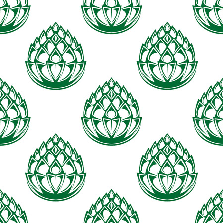 Hop blossoms seamless patternのイラスト素材