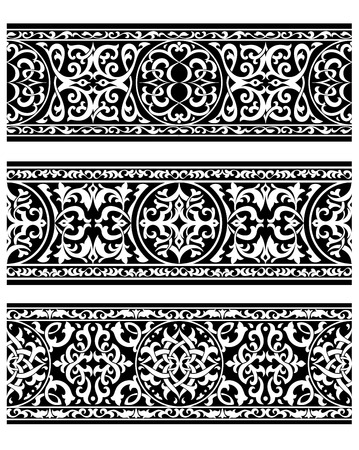 Vintage ornaments and vignettes with floral motifs for wedding, ornate or another designのイラスト素材