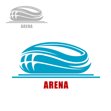Modern sports arena or stadium abstract icon in the form of a round bowlのイラスト素材