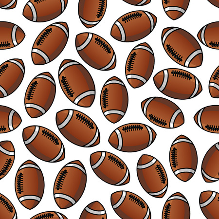 American football or rugby balls pattern for sport game designのイラスト素材