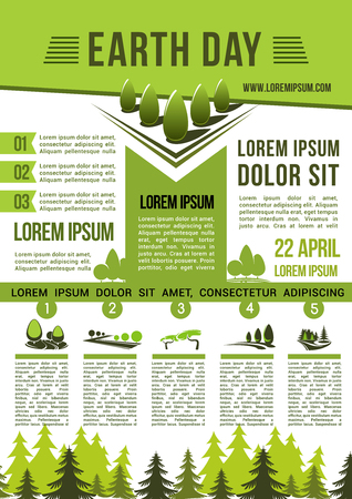 Save earth nature information vector posterのイラスト素材