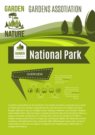Nature and gardens association vector posterのイラスト素材