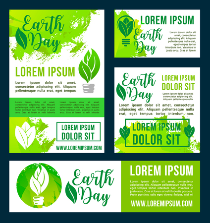 Earth Day vector green nature environment designのイラスト素材