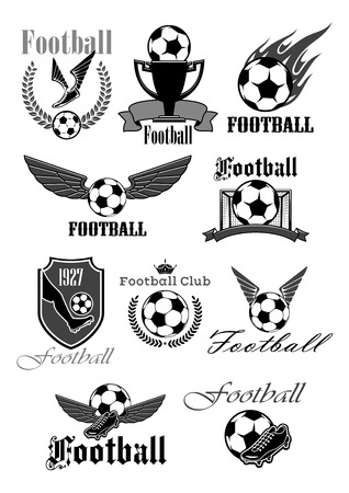 Football or soccer sport club isolated symbol setのイラスト素材
