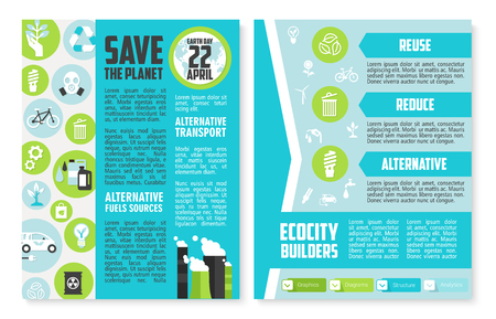Earth Day brochure or poster template designのイラスト素材