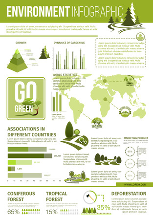 Ecology and environment protection infographicsのイラスト素材