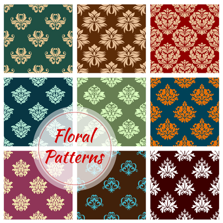 Floral pattern of seamless flower vector ornamentのイラスト素材