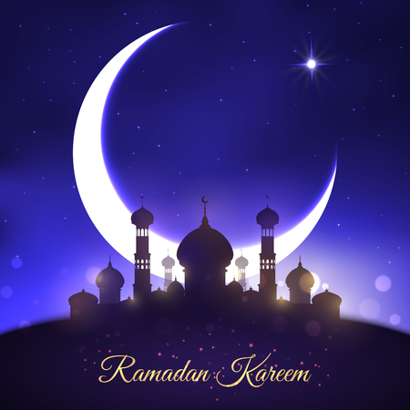 Vector Greeting for Ramadan Kareem Muslim holidayのイラスト素材