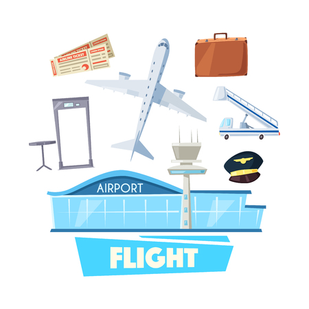 Airport and flight service icon for travel designのイラスト素材