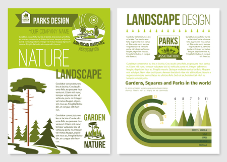 Vector brochure for nature landscape designのイラスト素材