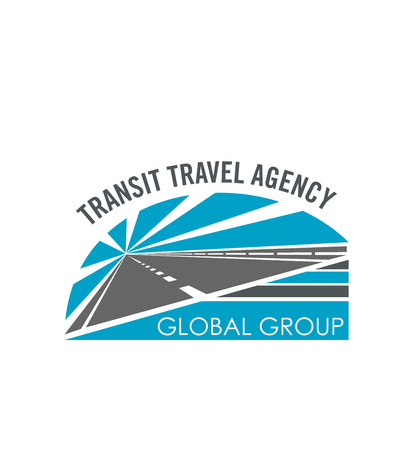 Transit travel agency vector road iconのイラスト素材