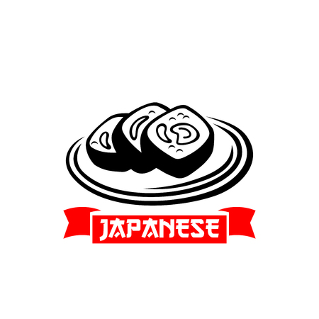 Vector icon for Japanese sushi cuisine restaurantのイラスト素材