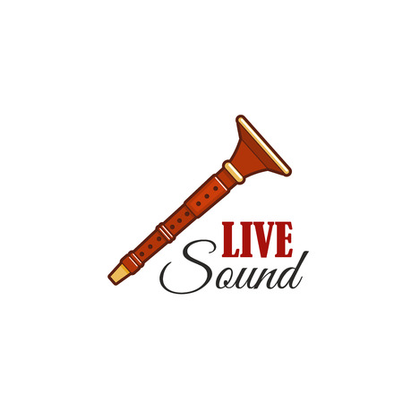 Live sound concert festival vector reed pipe iconのイラスト素材