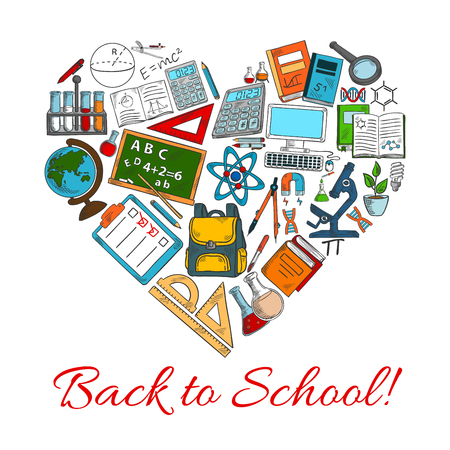 Back to School vector autumn season posterのイラスト素材