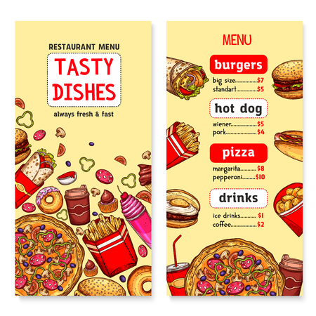 A Vector banners for fast food restaurant menu illustration.のイラスト素材