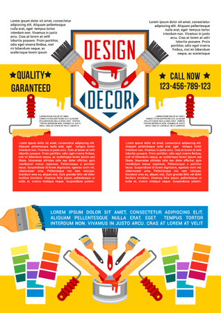 House painting and decorating banner templateのイラスト素材