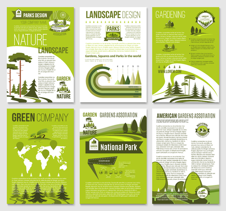 Brochure for green nature eco companyのイラスト素材