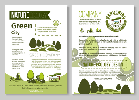 Vector brochure for nature eco gardeningのイラスト素材