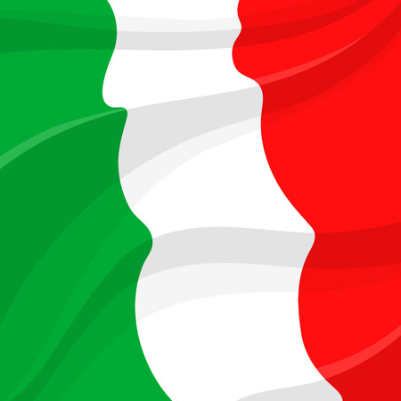 Vector flag of Italy. Italian national symbolのイラスト素材