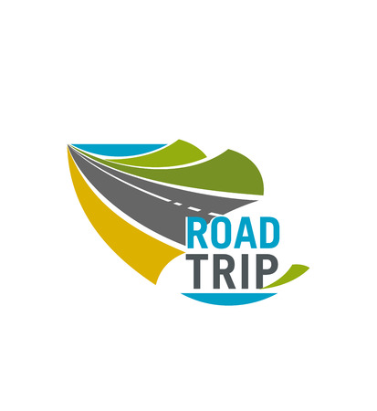 Road trip and car journey icon for travel designのイラスト素材