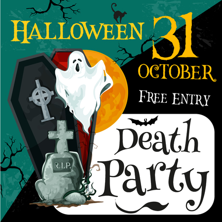 Halloween party invitation vector posterのイラスト素材