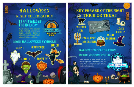 Halloween holiday celebration traditions posterのイラスト素材