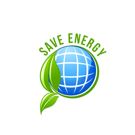 Green energy planet ecology save earth vector iconのイラスト素材