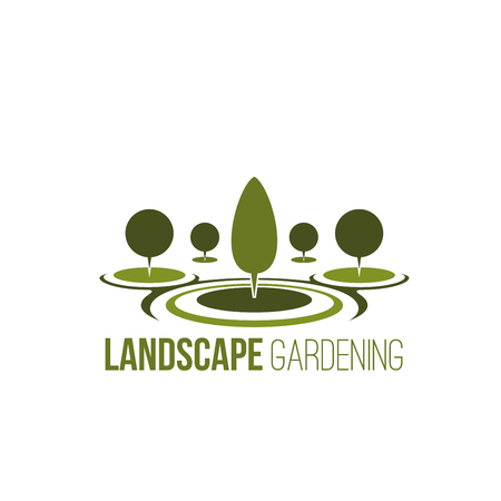 Gardening tree horticulture forest vector iconのイラスト素材