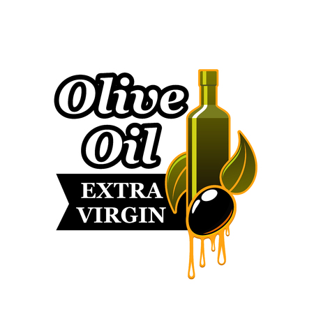 Extra virgin olive oil product label vector iconのイラスト素材